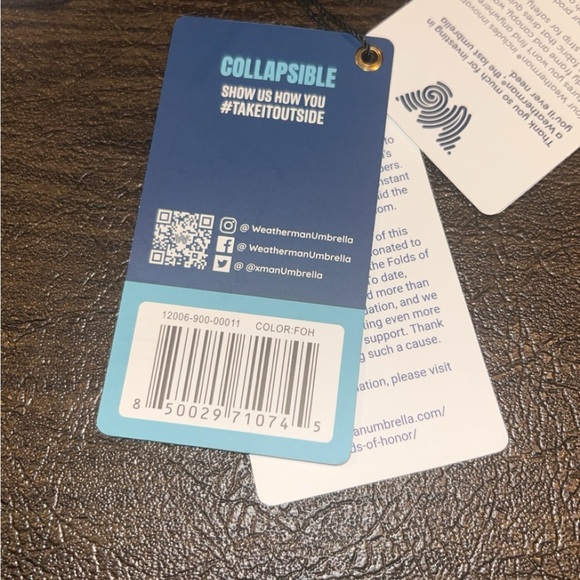 New Folds of honor umbrella.Designed by a weatherman Download app to get alerts. - Picture 9 of 10